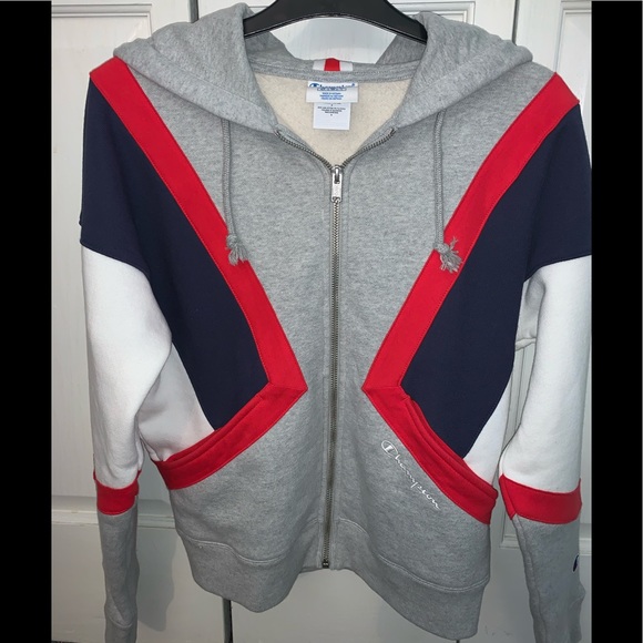 Champion Reverse Weave Colorblock ZIP Up Hoodie - Picture 1 of 6